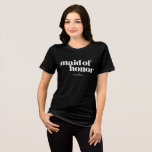 T-shirt En Tri-matière Fille d'honneur Simple minimaliste Nom moderne<br><div class="desc">Simple minimaliste moderne personnalisée femme de ménage d'honneur graphique Tee</div>