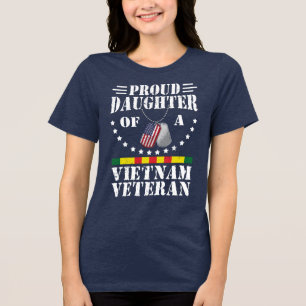 T-shirt En Tri-matière Fille fière d'un vétéran du Vietnam Cadeau patriot