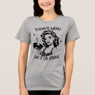 T-shirt En Tri-matière Fille Glamour Rétro Années 50 Citation Drôle Sarca