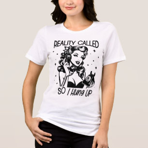 T-shirt En Tri-matière Fille glamour rétro des années 50 Citation drôle e