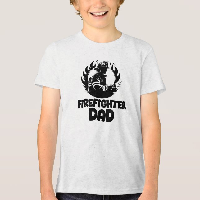 T-shirt En Tri-matière Firefighter Dad, Father's Day (Recto)