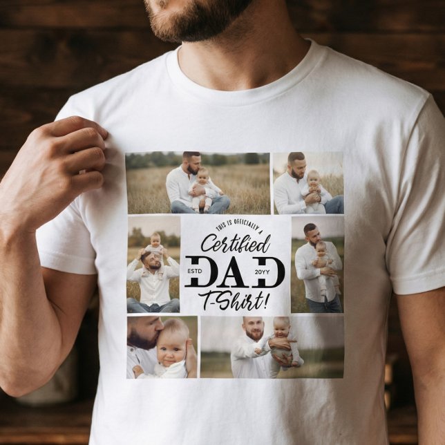 T-shirt En Tri-matière First Father’s Day Certified Dad New Dad Photo (First Father’s Day Certified Dad New Dad Photo Tri-Blend Shirt)
