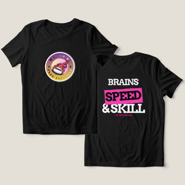 T-shirt En Tri-matière Flag Football Flamed Hype (Design Recto & Verso)