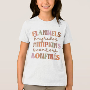 T-shirt En Tri-matière Flannings Bonfires Citrouille