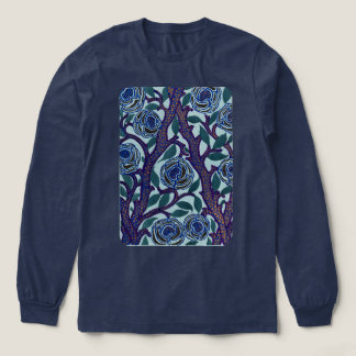 T-shirt En Tri-matière Fleur botanique vintage en bleus et violets