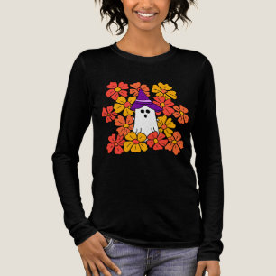 T-shirt En Tri-matière Fleur d'automne Fantôme d'Halloween