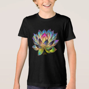 T-shirt En Tri-matière Fleur de Lotus Colorée en Verre Coloré