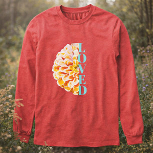 T-shirt En Tri-matière Fleur de Zinnia aimée de Dieu Floral chrétien