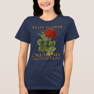 T-shirt En Tri-matière Fleur du territoire de l'Oklahoma La rose de l'Okl