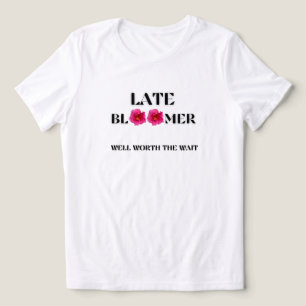 T-SHIRT  EN TRI-MATIÈRE FLEUR FEMME JARDINAGE BLANC ROSE TARDIVE