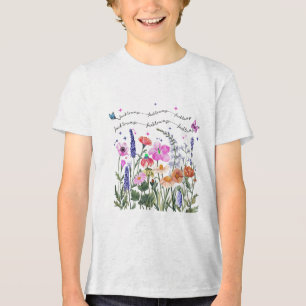 T-shirt En Tri-matière Fleur Florale anti-Trump Président démocrate Liber