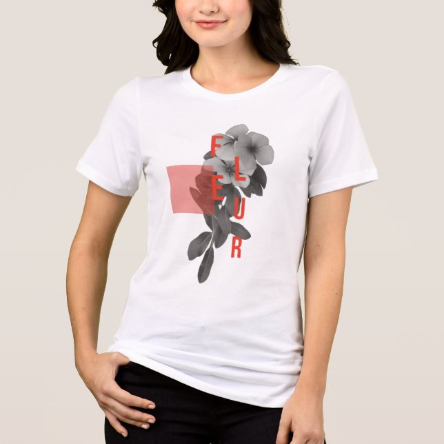 T-shirt En Tri-matière Fleur Moderne: Coeval Botancial Art (Recto)
