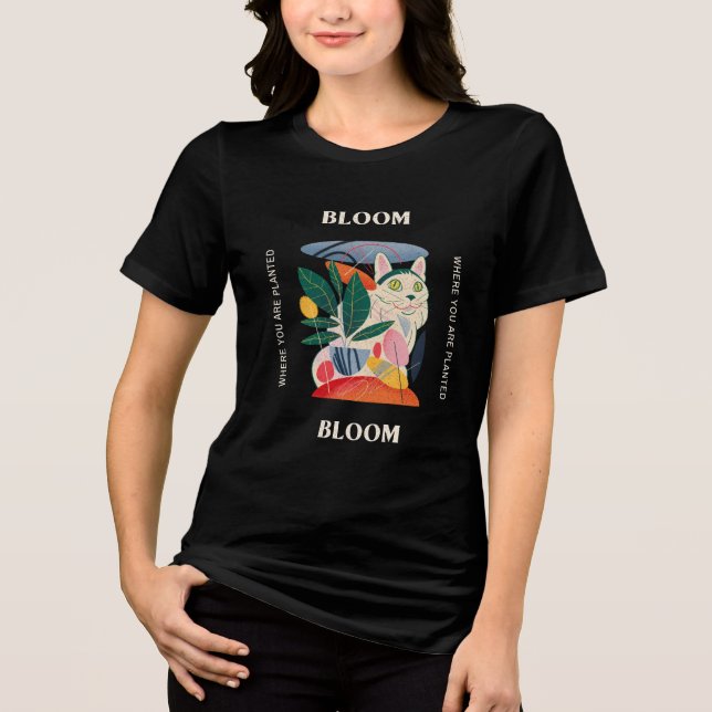 T-shirt En Tri-matière Fleur où vous avez planté Motivationnel (Recto)