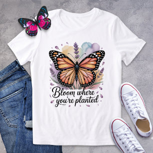 T-shirt En Tri-matière Fleur où vous êtes planté Monarch Butterfly Shirt