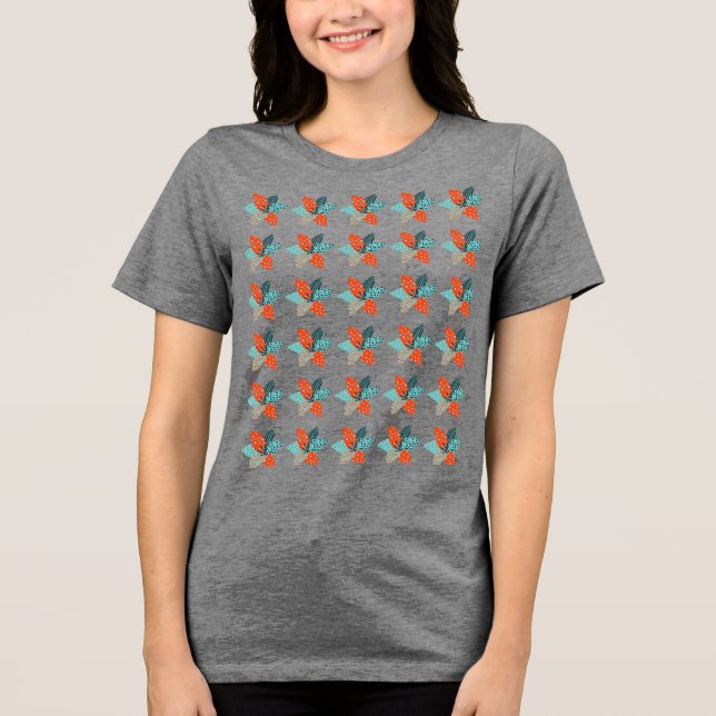 T-shirt En Tri-matière Fleur patchwork (Recto)
