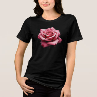 T-shirt En Tri-matière Fleur rose réaliste