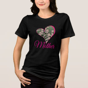 T-shirt En Tri-matière Fleur Rose Vert