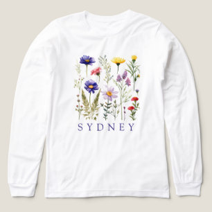 T-shirt En Tri-matière Fleur Sauvage Nom Personnalisé