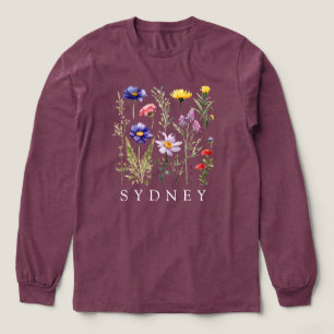 T-shirt En Tri-matière Fleur Sauvage Nom Personnalisé