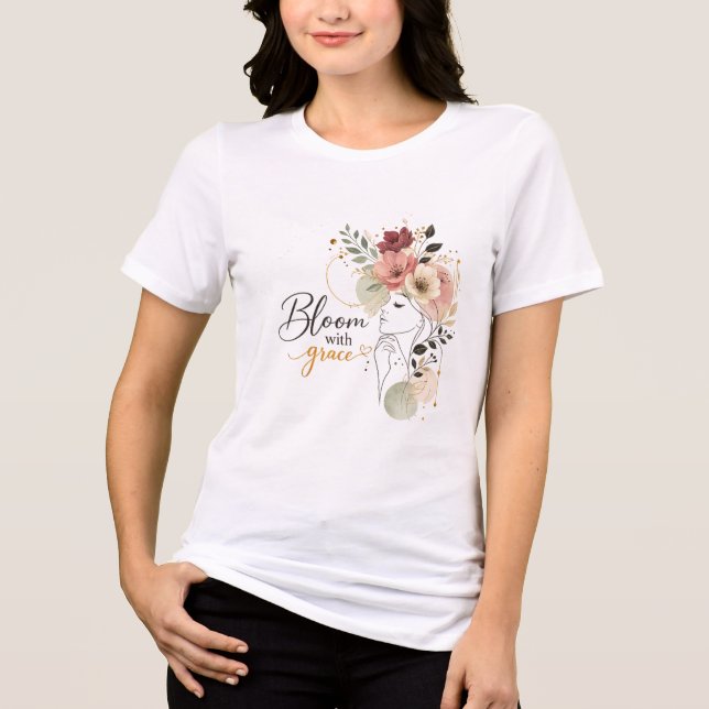T-shirt En Tri-matière Fleurir avec grâce (Recto)