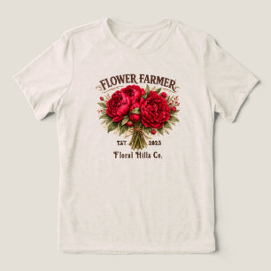 T-shirt En Tri-matière Fleuriste agriculteur de fleurs personnalisées pou
