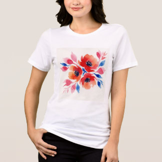 T-shirt En Tri-matière Fleurs