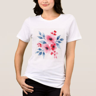 T-shirt En Tri-matière Fleurs