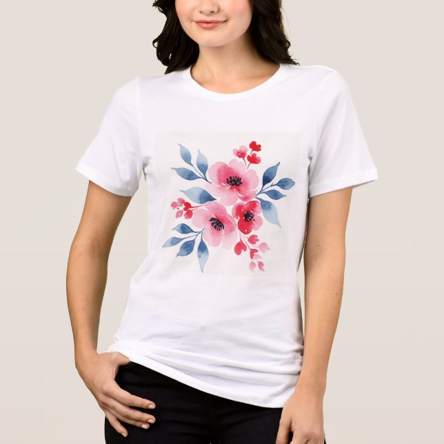 T-shirt En Tri-matière Fleurs (Recto)