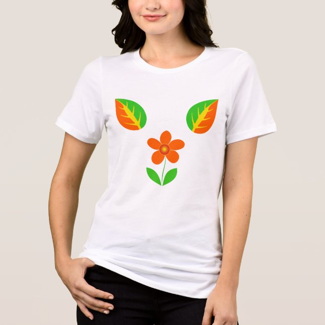 T-shirt En Tri-matière fleurs (Recto)