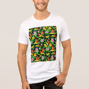 T-shirt En Tri-matière Fleurs Aquarelles Et Fruits Motif Floral-23768