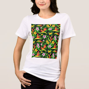 T-shirt En Tri-matière Fleurs Aquarelles Et Fruits Motif Floral-23768