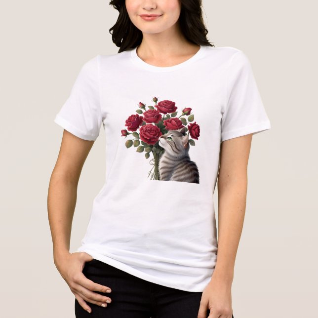 T-shirt En Tri-matière Fleurs de chats (Recto)