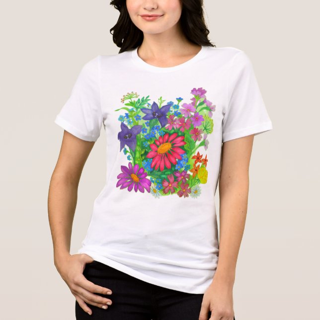 T-shirt En Tri-matière Fleurs d'été (Recto)