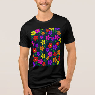 T-shirt En Tri-matière Fleurs multicolores Motif floral-34654