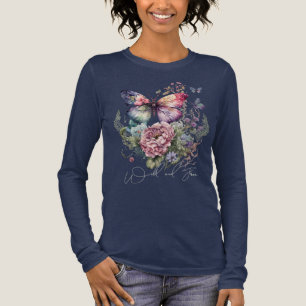 T-shirt En Tri-matière Fleurs Sauvages Et Gratuites De Papillon Floral Fl