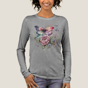 T-shirt En Tri-matière Fleurs Sauvages Et Gratuites De Papillon Floral Fl