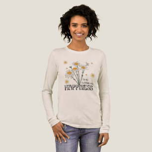 T-shirt En Tri-matière Fleurs Sont Bonheur Rétro Marguerite