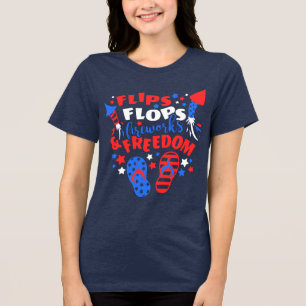 T-shirt En Tri-matière FLIP FLOPS FIREWORDS & FREEDOM Firecrackers