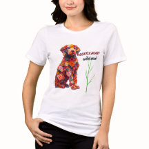 Floral Dog T-Shirt | Cute Flower Puppy Design