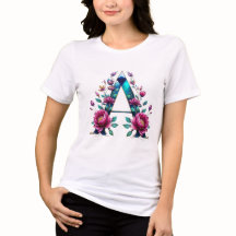 Floral Elégant Un T-shirt initial pour elle