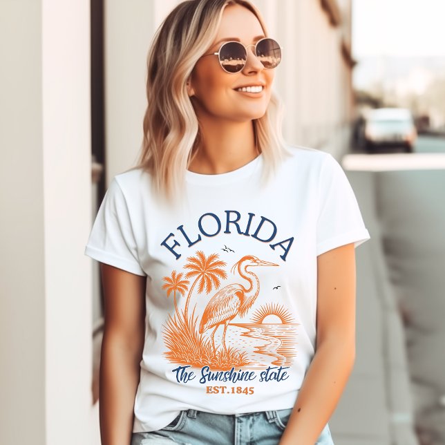 T-shirt En Tri-matière Florida The Sunshine State - & Palm Beach Scene (Créateur téléchargé)