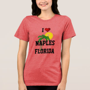 T-shirt En Tri-matière Floride : J'aime Naples, Floride palmier et soleil