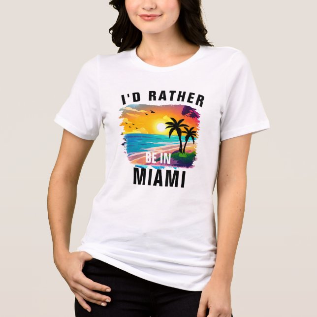 T-shirt En Tri-matière Floride miami vacances plage Citations Humour Trop (Recto)