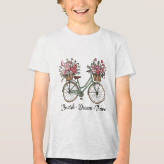 T-shirt En Tri-matière Flourish Dream Thrive Floral Bike Subtle 8647 Trum