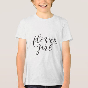 T-shirt En Tri-matière Flower Girl Funny Mariée Mariage mariée Groom Prem
