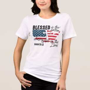 T-shirt En Tri-matière Foi et liberté : Psaume 33:12