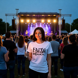 T-shirt En Tri-matière Foi sur la peur déclaration simple