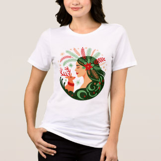 T-shirt En Tri-matière Folk Art Christmas Spirit