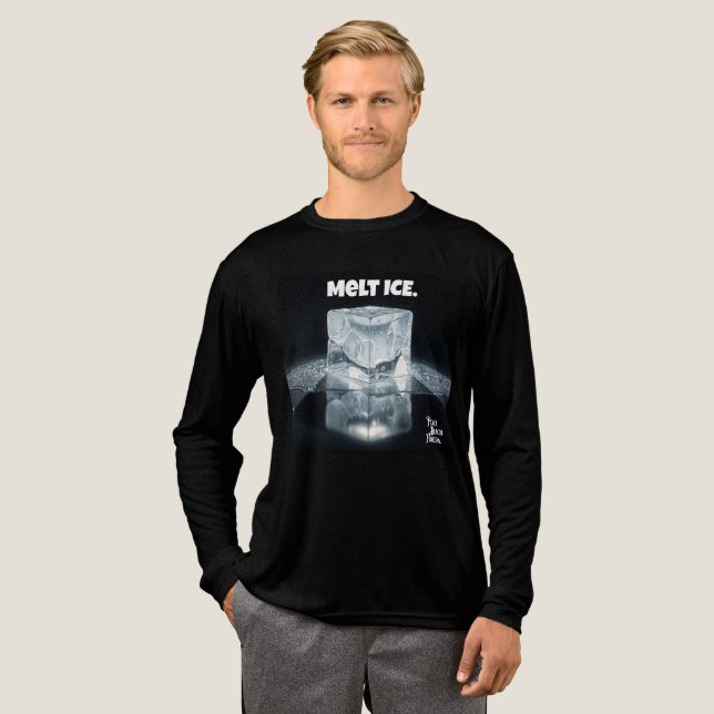 T-SHIRT  EN TRI-MATIÈRE FONDRE LA GLACE. (Recto complet)