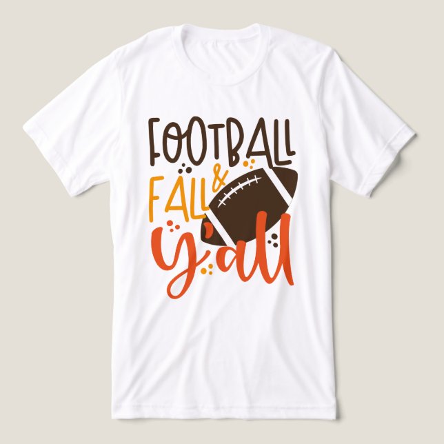 T-shirt En Tri-matière Football Fall & Y'all (Design Recto)